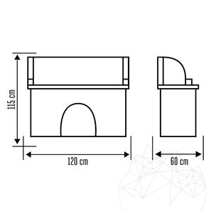 Tavolo da barbecue tradizionale (115x120x60 cm, 450 kg, pietra naturale Homa, mattone)