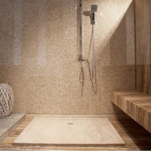 Piatto doccia classico in travertino ULTRA FLAT, 120 x 80 x 3 cm