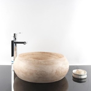 Lavabo classico Matia in travertino RS-21