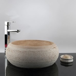 Lavabo in travertino Classic Matia RS-24, 42 x 15 cm