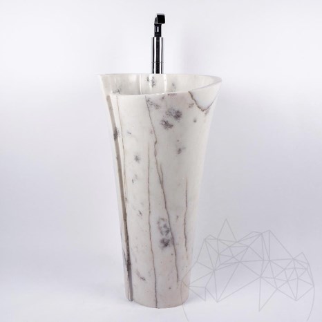 Lavello Autograph in Marmo Calacatta Lilla, 42 x 85 cm