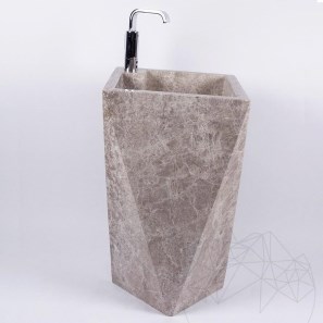 Lavello Autograph in marmo grigio Tundra, 45 x 82 cm