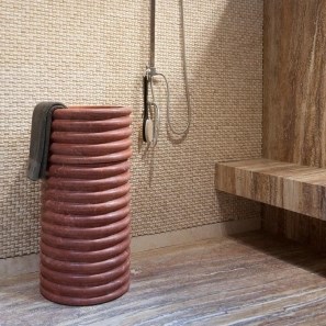 Lavandino per bagno - Travertino Rosso Opium SP 23 82 x 42 cm