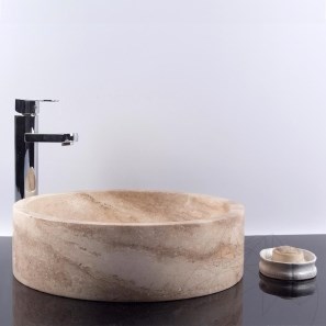 Lavabo Matia in travertino Classic RS-17, 42 x 12 cm