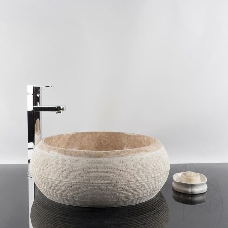 Lavello in marmo Matia Emperador chiaro RS-24