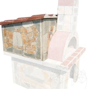Accessori: Coperchio per forno tradizionale da giardino, pietra poligonale, 120 x 86 x 65 cm, 202kg