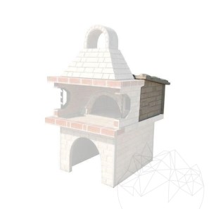 Accessori: Coperchio per barbecue da giardino + Forno da incasso, 95 x 80,5 x 60 cm