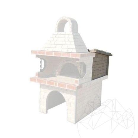 Accessori: Coperchio per barbecue da giardino + Forno da incasso, 95 x 80,5 x 60 cm