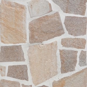 Prolunga del forno tradizionale da giardino - 15 cm (30 x 30 cm, pietra poligonale di Rhodos, cemento armato, 15 kg)