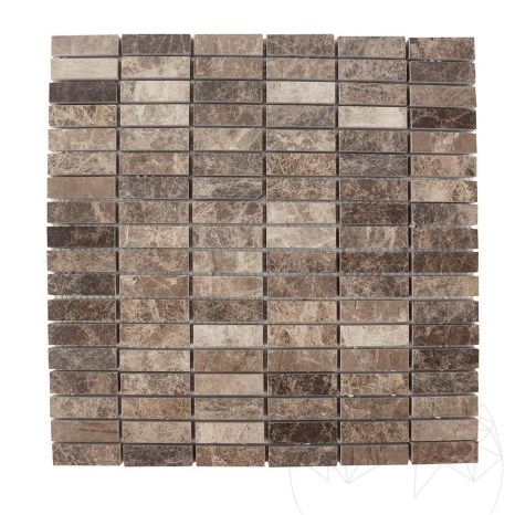 Mosaico di Marmo Emperador Scuro Polisata, 4,8 x 1,5 cm