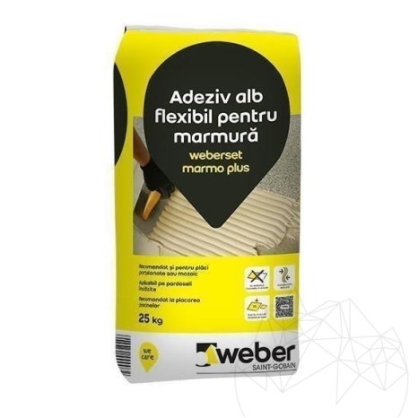 Adesivo per marmo e granito - Weber Marmo Plus, 25 kg