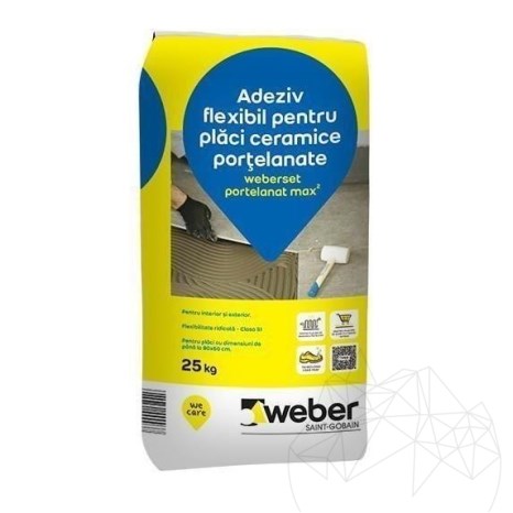 Piastrelle incollate / Pietra naturale - Weber Set.Portelanat Max2, 25 kg