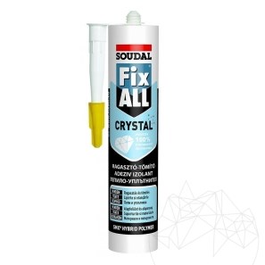 Adesivo flessibile per ardesia - Soudal FIX ALL Crystal, 290 ml (trasparente)