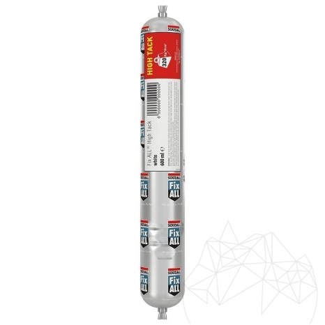 Adesivo flessibile per ardesia - Soudal FIX ALL High Tack White - 600 ml (foglio)