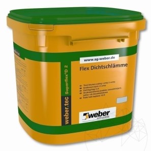 Impermeabilizzante flessibile bicomponente Weber.Tec Superflex D2, 24 kg (interno/esterno)