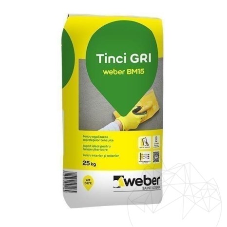 Malta per intonaco sottile "tinci" - Weber BM15 -25 kgMalta per intonaco sottile grigia "tinci" - Weber BM, 15 -25 kg