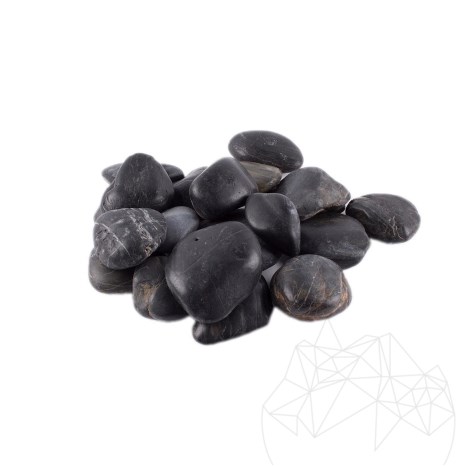 Sacco di ciottoli neri lucidi, 20 kg