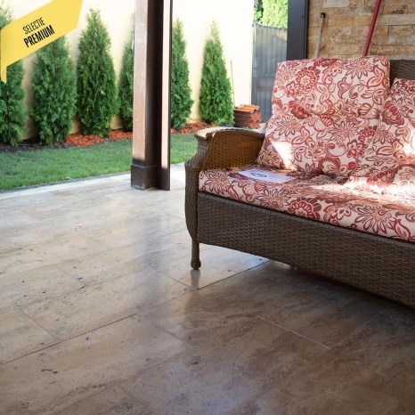 Travertino Latte PREMIUM Spazzolato, 61 x 30,5 x 1,2 cm