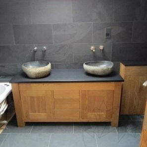 Controsoffitto in ardesia nera periata, 200 x 65 x 3 cm