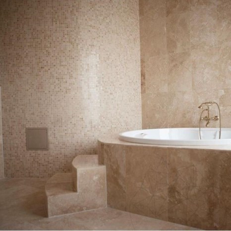 Mosaico Travertino Classico Lucido, 2,3 x 2,3 cm