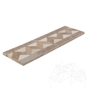 Bordo B8 Travertino Noce e Classico, 9 x 30,5 cm