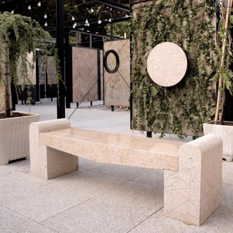 Panchina da giardino - Granito Padang Yellow, 165 x 40 x 50 cm