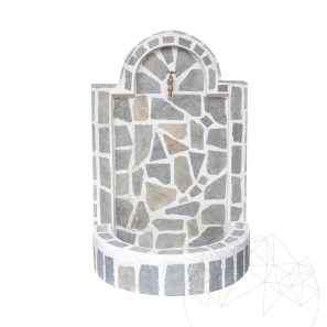 Cismea Small Garden, Tradizionale, autoportante - Rivestimento poligonale in pietra, ardesia Kavala, 80 x 55 cm, 70 kg