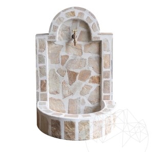 Cismea Small Garden, Tradizionale, autoportante - Rivestimento poligonale in pietra, ardesia Rhodos, 80 x 55 cm, 70 kg
