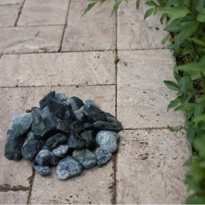 Ciottoli di marmo verde, 4-8 cm KG