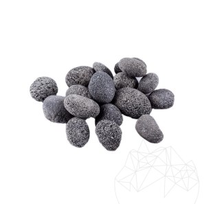 Ciottoli Nero Lava Sacco, 20 kg