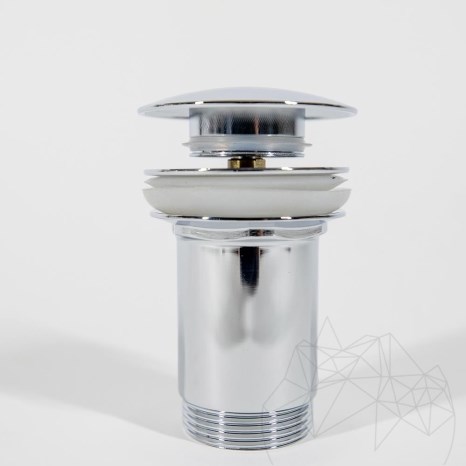Ventola per lavabo Alca Plast click/clack (ottone cromato, 5/4", senza prelavaggio, spina grande)