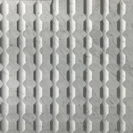 Lastra di Marmo Carrara White Stud M Design 2CM
