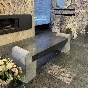 Panchina da giardino in marmo Romano Ceppo, 165 x 40 x 50 cm