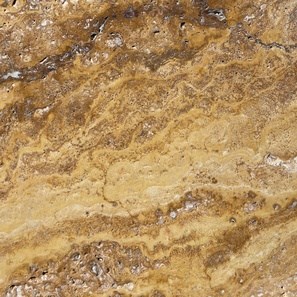 Travertino spazzolato giallo a taglio incrociato 61 x 30,5 x 1,2 cm