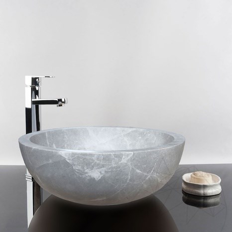 Lavandino per bagno - Marmo Crema di Bergamo RS-5, 42 x 15 cm