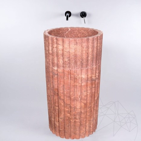 Lavandino Scarlet Freestanding Travertino rosso oppio