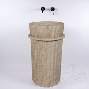 Lavello Colonnade Freestanding Latte Travertine