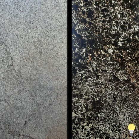 Pelle d'ardesia flessibile traslucida 2 mm - Argento lucido oro, 210 x 105 cm | Illuminazione ambientale, interni ed esterni