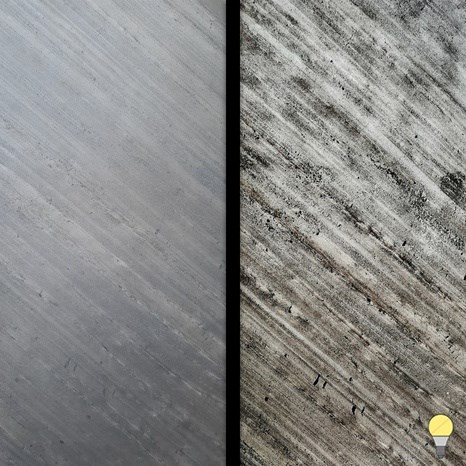 Pelle d'ardesia flessibile traslucida 2 mm - Linea nera, 122x61 cm | Illuminazione ambientale, interni ed esterni