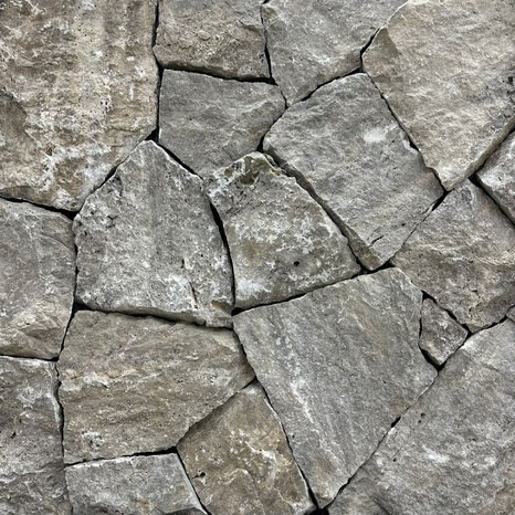 Rivestimento esterno in Travertino Rock Face Silver a lastre irregolari