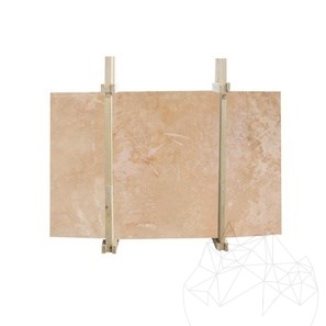 Lastra di travertino classico tagliato trasversalmente, riempito e levigato, 3 cm